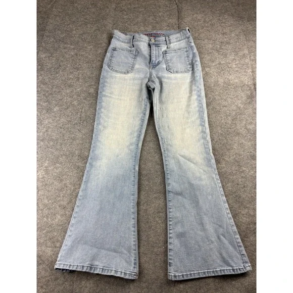 Lucky Brand Stevie Jeans Womens 2/26 Light Wash High-Rise Flare Retro Hippie 70s - Picture 1 of 10